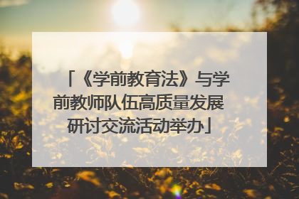 《学前教育法》与学前教师队伍高质量发展研讨交流活动举办