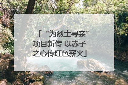 “为烈士寻亲”项目新传 以赤子之心传红色薪火