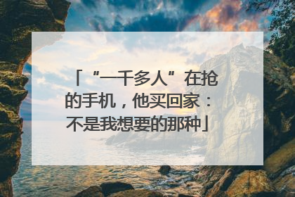“一千多人”在抢的手机，他买回家：不是我想要的那种