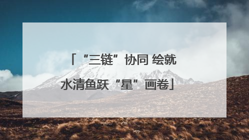 “三链”协同 绘就水清鱼跃“星”画卷