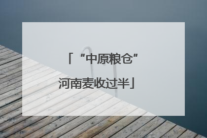 “中原粮仓”河南麦收过半