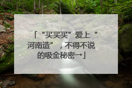 “买买买”爱上“河南造”，不得不说的吸金秘密→