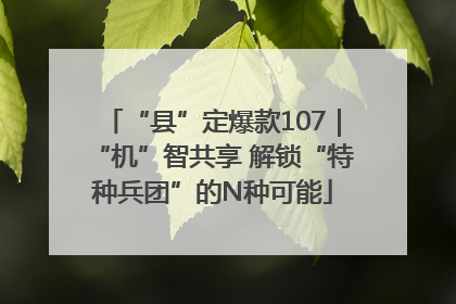 “县”定爆款107｜“机”智共享 解锁“特种兵团”的N种可能