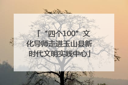 “四个100”文化导师走进玉山县新时代文明实践中心