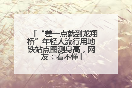 “差一点就到龙翔桥”年轻人流行用地铁站点图测身高，网友：看不懂