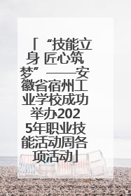 “技能立身 匠心筑梦”——安徽省宿州工业学校成功举办2025年职业技能活动周各项活动