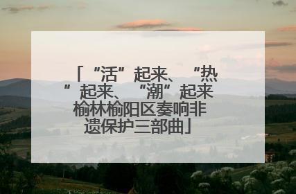 “活”起来、“热”起来、“潮”起来 榆林榆阳区奏响非遗保护三部曲