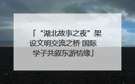 “湖北故事之夜”架设文明交流之桥 国际学子共叙东游情缘