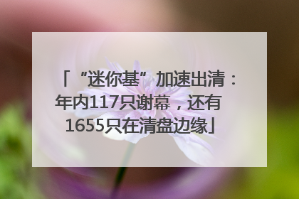 “迷你基”加速出清：年内117只谢幕，还有1655只在清盘边缘