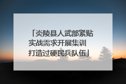 炎陵县人武部紧贴实战需求开展集训 打造过硬民兵队伍