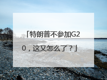 特朗普不参加G20，这又怎么了？