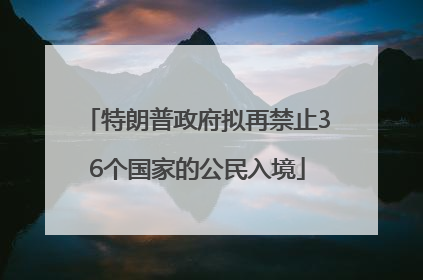 特朗普政府拟再禁止36个国家的公民入境