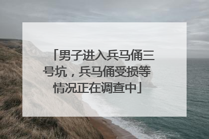 男子进入兵马俑三号坑，兵马俑受损等情况正在调查中