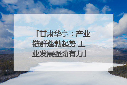 甘肃华亭：产业链群蓬勃起势 工业发展强劲有力