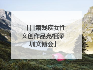 甘肃残疾女性文创作品亮相深圳文博会