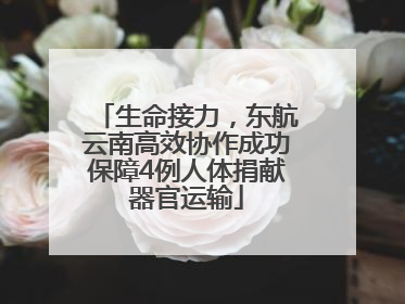 生命接力，东航云南高效协作成功保障4例人体捐献器官运输
