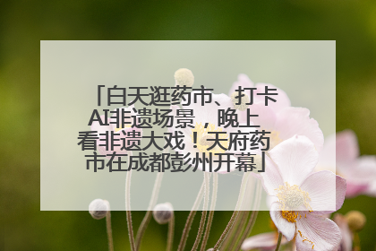 白天逛药市、打卡AI非遗场景，晚上看非遗大戏！天府药市在成都彭州开幕