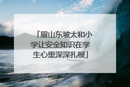 眉山东坡太和小学让安全知识在学生心里深深扎根