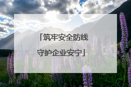 筑牢安全防线 守护企业安宁