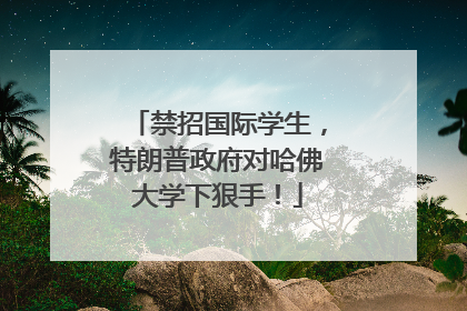 禁招国际学生，特朗普政府对哈佛大学下狠手！