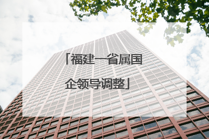 福建一省属国企领导调整
