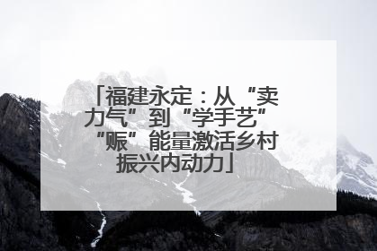 福建永定：从“卖力气”到“学手艺”“赈”能量激活乡村振兴内动力