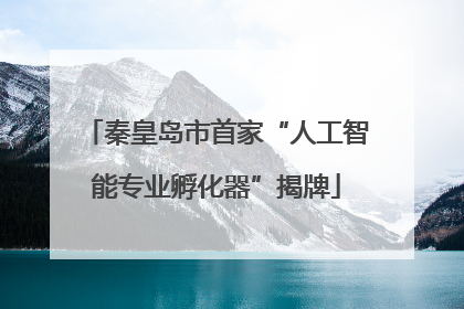 秦皇岛市首家“人工智能专业孵化器”揭牌
