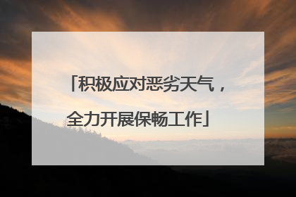 积极应对恶劣天气，全力开展保畅工作