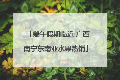端午假期临近 广西南宁东南亚水果热销