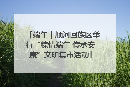 端午｜顺河回族区举行“粽情端午 传承安康”文明集市活动