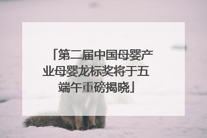 第二届中国母婴产业母婴龙标奖将于五端午重磅揭晓