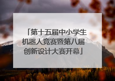 第十五届中小学生机器人竞赛暨第八届创新设计大赛开幕