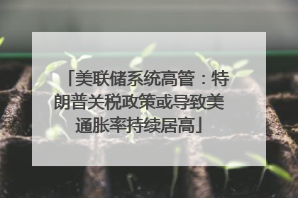 美联储系统高管：特朗普关税政策或导致美通胀率持续居高