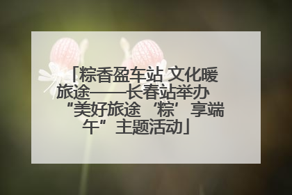 粽香盈车站 文化暖旅途——长春站举办 “美好旅途‘粽’享端午”主题活动