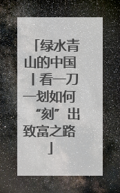 绿水青山的中国丨看一刀一划如何“刻”出致富之路