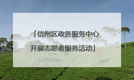 信州区政务服务中心开展志愿者服务活动