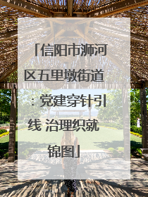 信阳市浉河区五里墩街道：党建穿针引线 治理织就锦图