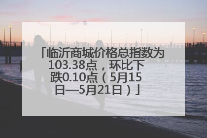 临沂商城价格总指数为103.38点，环比下跌0.10点（5月15日—5月21日）