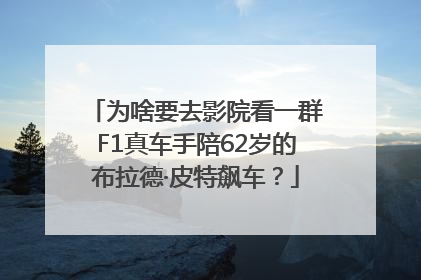 为啥要去影院看一群F1真车手陪62岁的布拉德·皮特飙车？