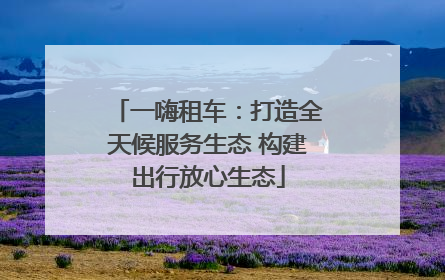 一嗨租车：打造全天候服务生态 构建出行放心生态
