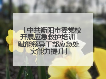 中共衡阳市委党校开展应急救护培训 赋能领导干部应急处突能力提升