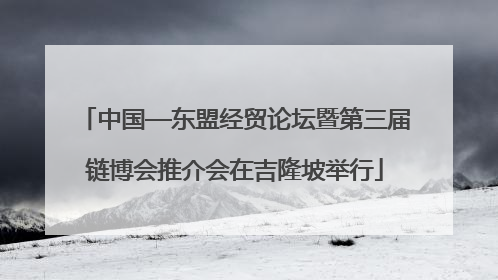 中国—东盟经贸论坛暨第三届链博会推介会在吉隆坡举行