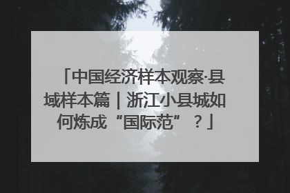 中国经济样本观察·县域样本篇｜浙江小县城如何炼成“国际范”？