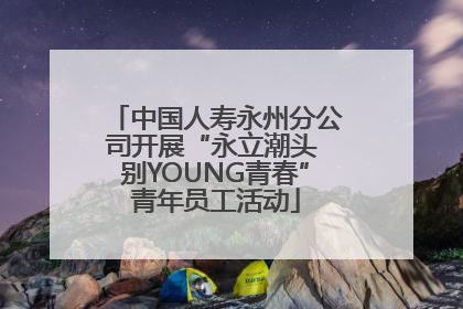 中国人寿永州分公司开展“永立潮头 别YOUNG青春”青年员工活动