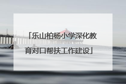 乐山柏杨小学深化教育对口帮扶工作建设