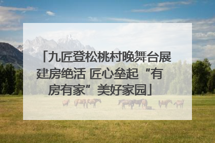九匠登松桃村晚舞台展建房绝活 匠心垒起“有房有家”美好家园