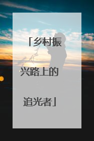 乡村振兴路上的追光者