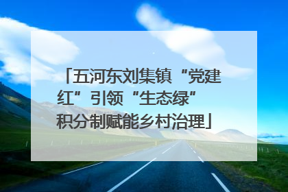 五河东刘集镇“党建红”引领“生态绿” 积分制赋能乡村治理