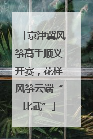 京津冀风筝高手顺义开赛，花样风筝云端“比武”
