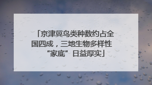 京津冀鸟类种数约占全国四成，三地生物多样性“家底”日益厚实